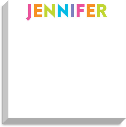Colorful Name Jumbo Notepads